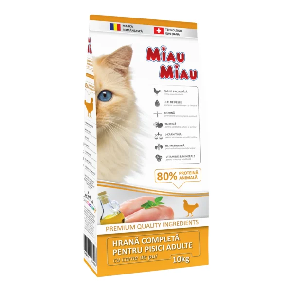 Hrana uscata pisica Miau Miau Pui