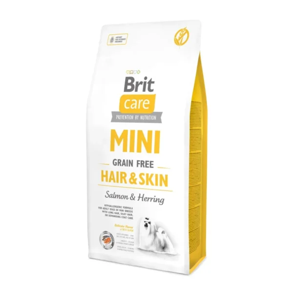 Hrana uscata caini Brit Care Grain Free Mini Hair & Skin, 7 Kg