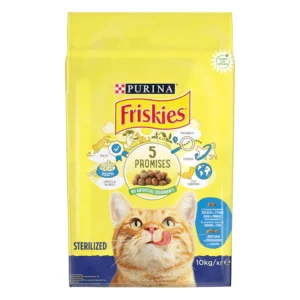 Hrana uscata pisici Friskies Sterilised Somon & Legume, 10kg