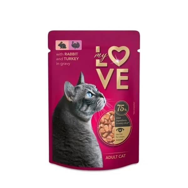 hrana umeda pisici iepure curcan My Love Cat