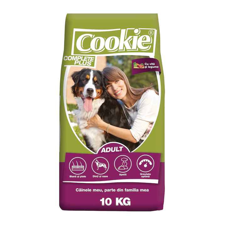 Hrana uscata caini Cookie Complete Plus Adult cu Vita si Legume