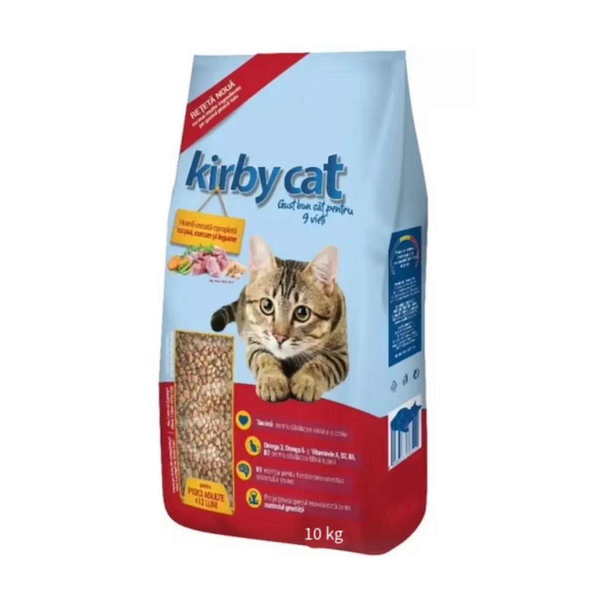 Hrana uscata pisici Kirby Cat cu Pui Curcan si Legume